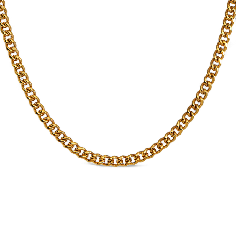 Collier chaîne cubaine 3 mm