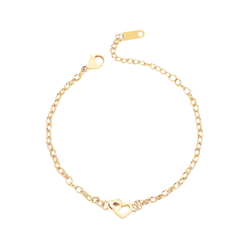 Bracelet mini cœurs entrelacés