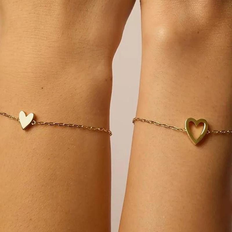 Bracelets Assortis Mère-Fille — Cœurs Entrelacés