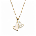 Collier cœurs nacre et pavé