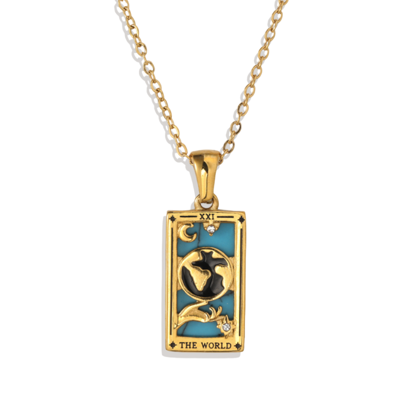 Collier tarot Le Monde