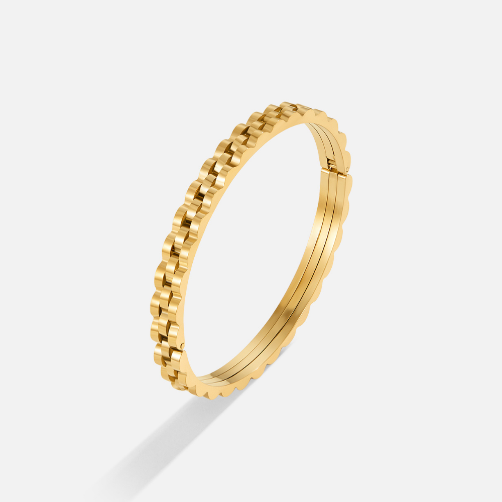 Renee kraftig armring, 18K gullbelagt