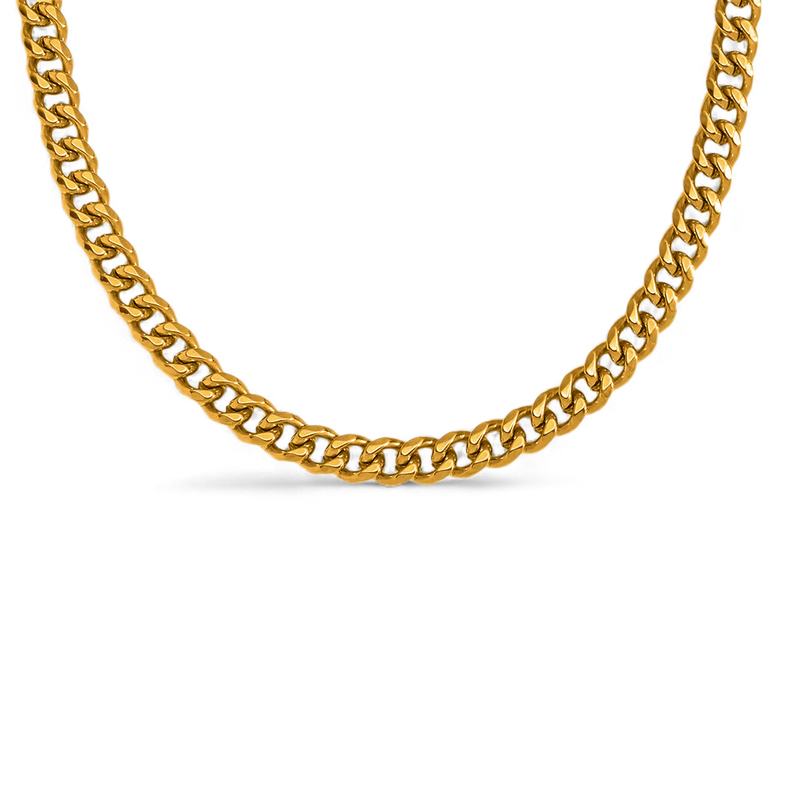Collier chaîne cubaine 8 mm