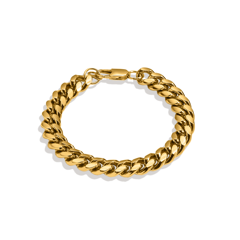 Bracelet chaîne cubaine 8 mm