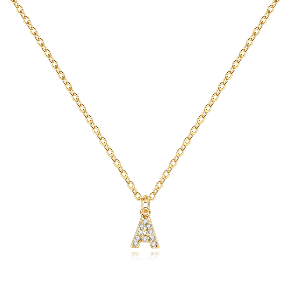 Pavé Uppercase Initial Necklace