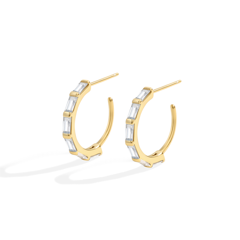 Boucles d'oreilles créoles diamant
