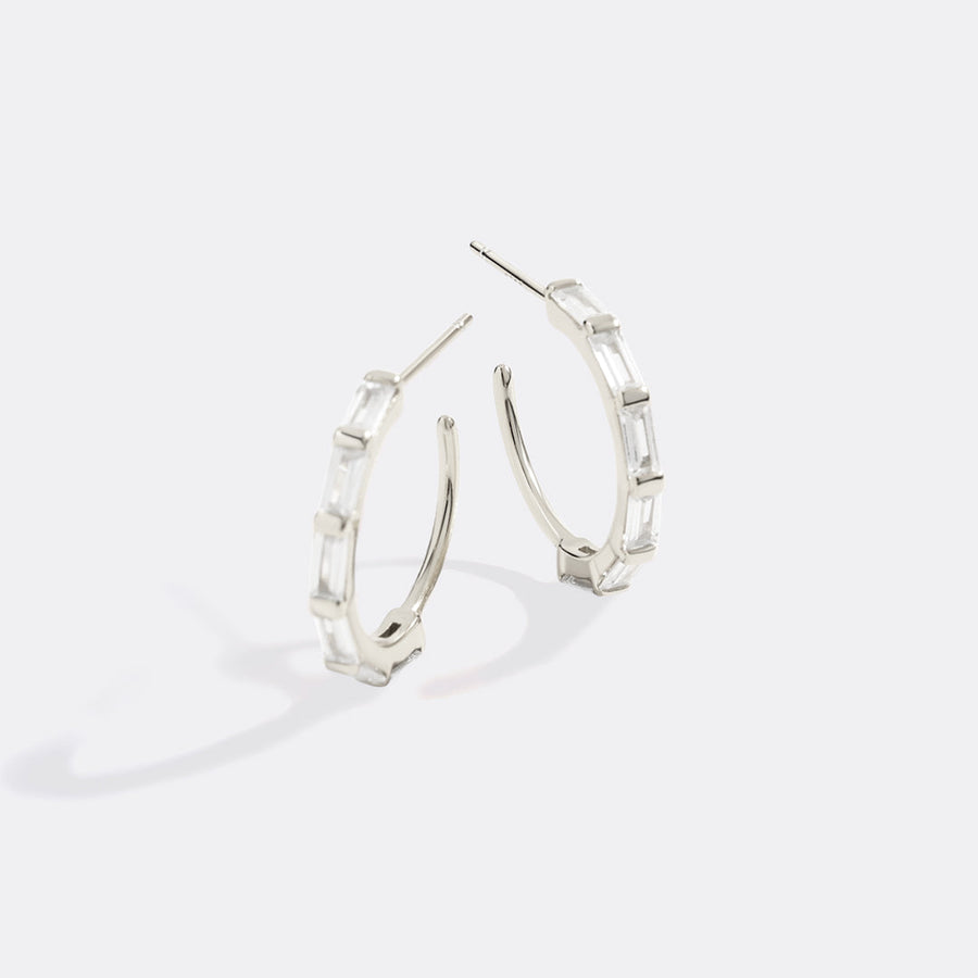 Boucles d'oreilles créoles diamant