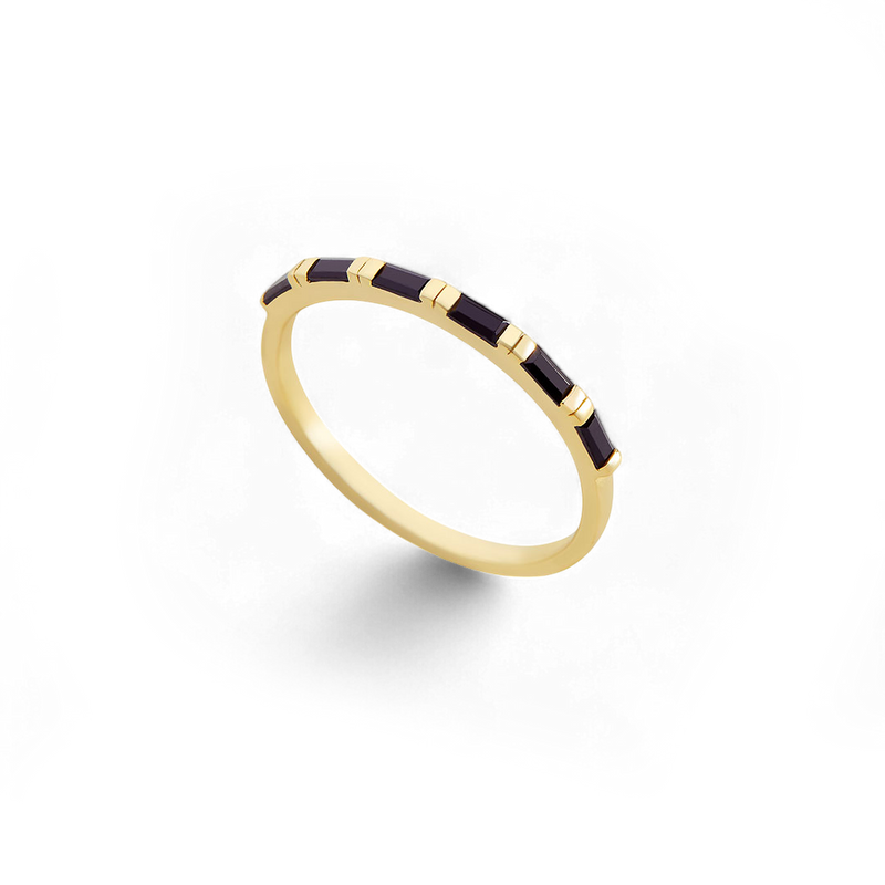 Bague diamant baguette