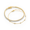 Duo bracelet serti clos et bracelet rivière