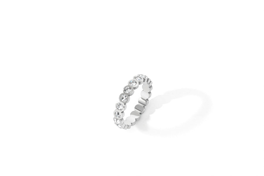Bezel Set Eternity Stacking Ring
