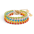 Bracelet perles dorées et pierre de naissance