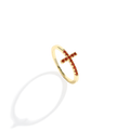Bague croix à pierre de naissance