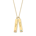 Collier barre à pierres de naissance