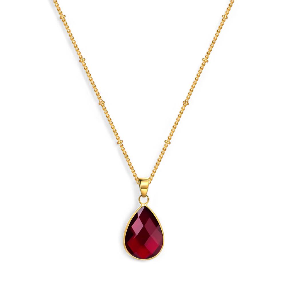 Birthstone Drop Pendant Necklace