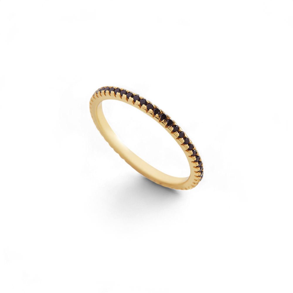 Black Diamond Eternity Stacking Ring