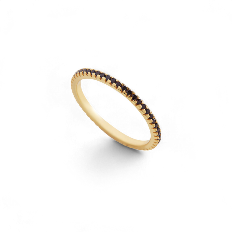 Bague éternité diamant noir