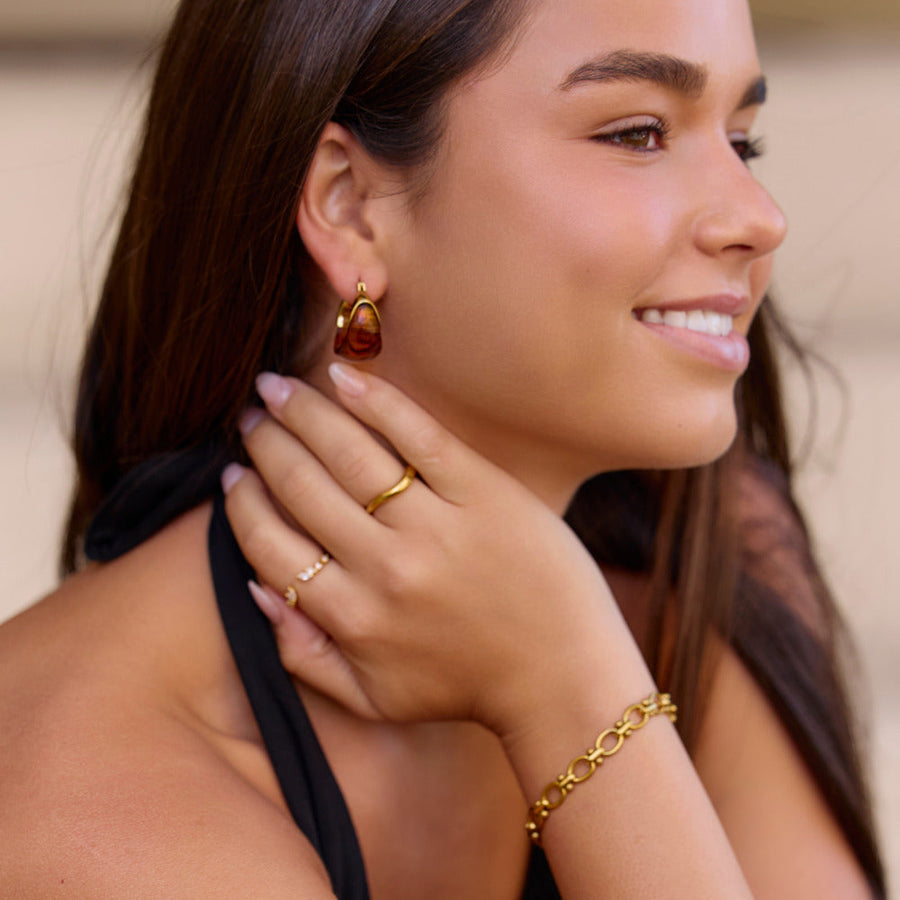 Tahiti gullfargede hoops i brune toner – bilde 8