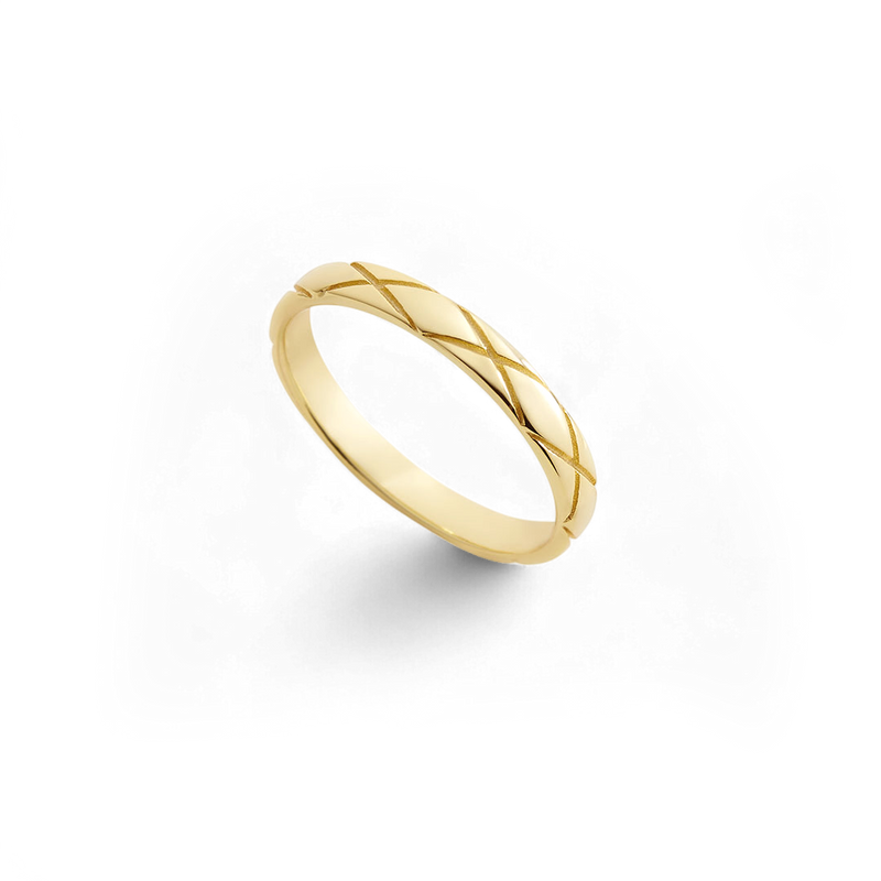 Bague striée classique
