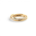 Bague antistress entrelacée à cristaux
