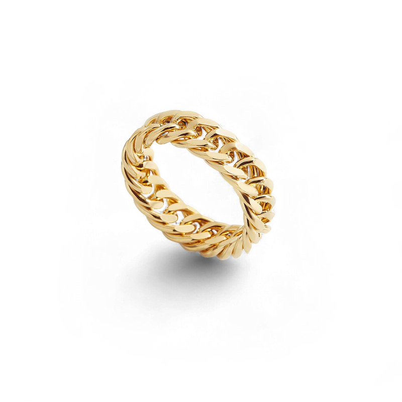 Bague chaîne gourmette