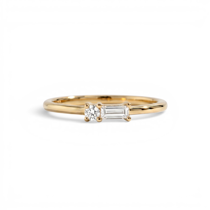 Bague baguette délicate