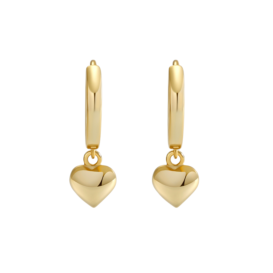 Dainty Heart Hoop Earrings