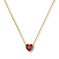 Collier cœur à pierre de naissance délicat