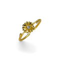 Bague fleur de naissance dorée