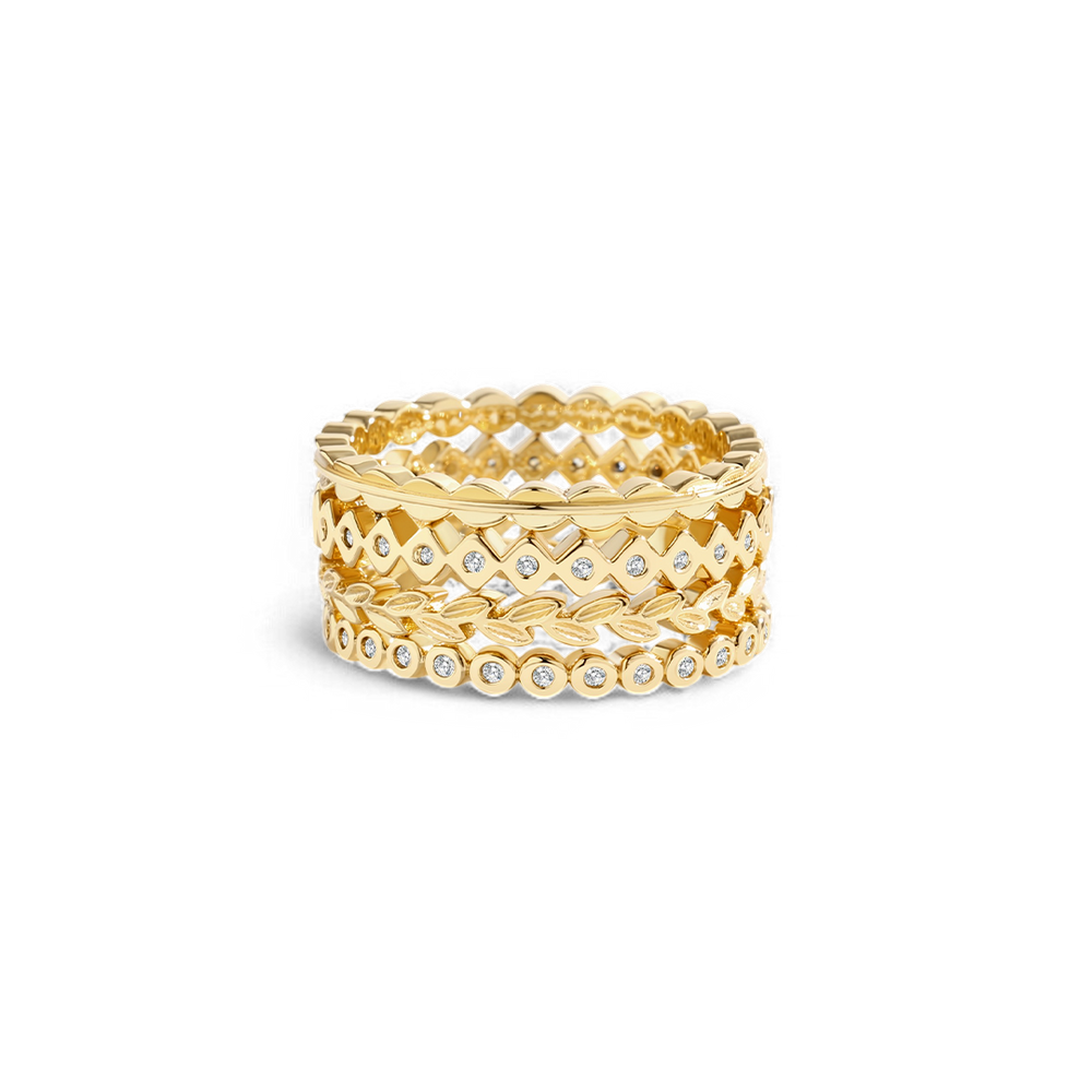 Dainty Gold Mini Ring Set