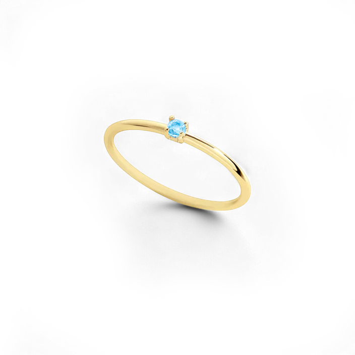 Bague ultra-délicate à pierre de naissance