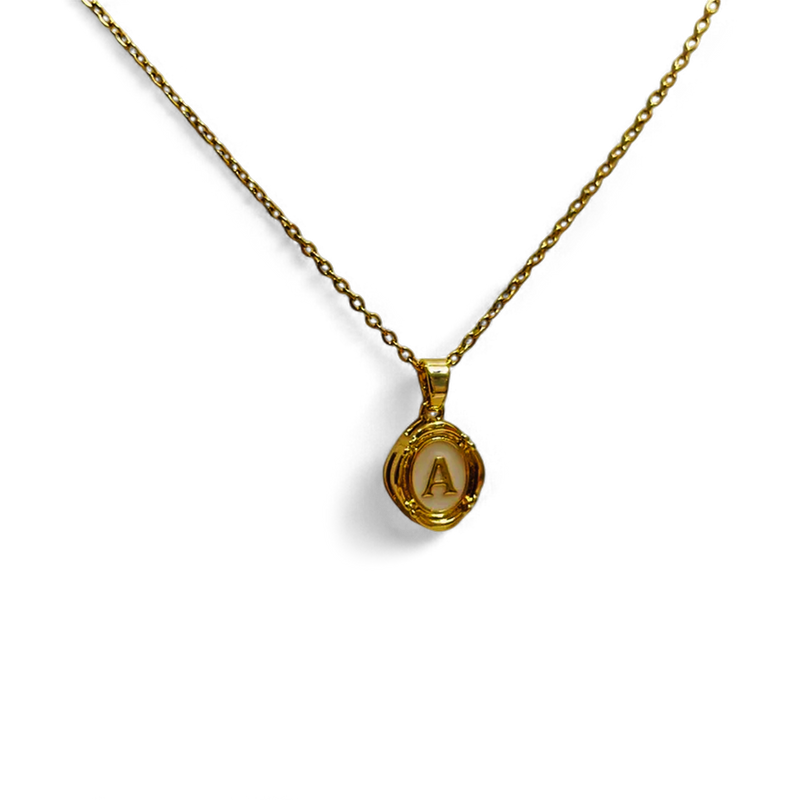 Collier initiale émaillée