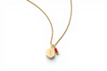 Collier médaillon fleurs de naissance familial
