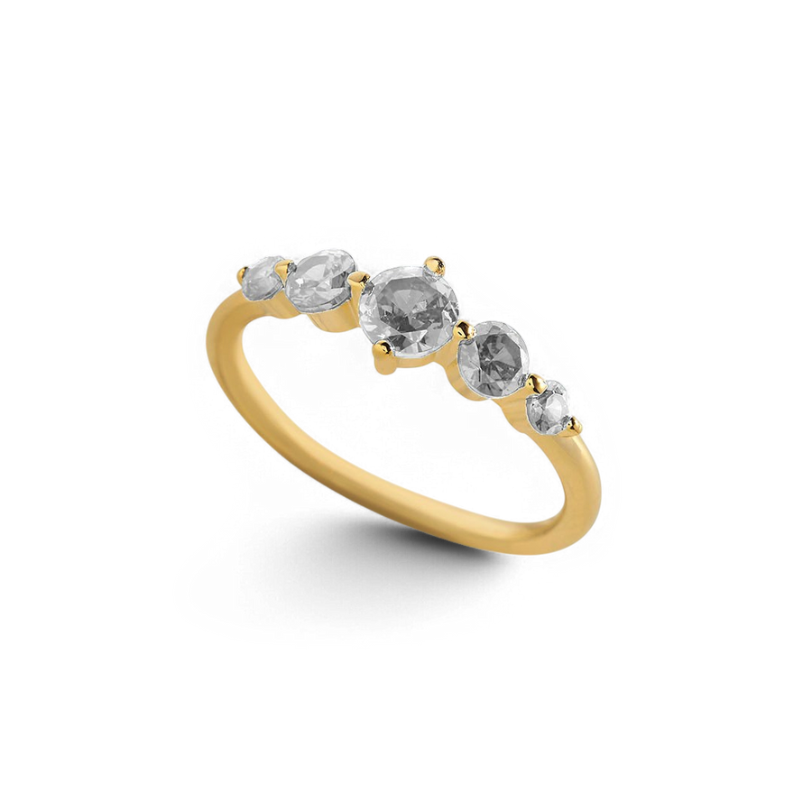 Five Stone Statement Birthstone Ring
