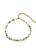 Bracelet coulissant à perles et pierres fines