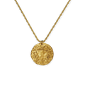 Collier zodiaque doré martelé