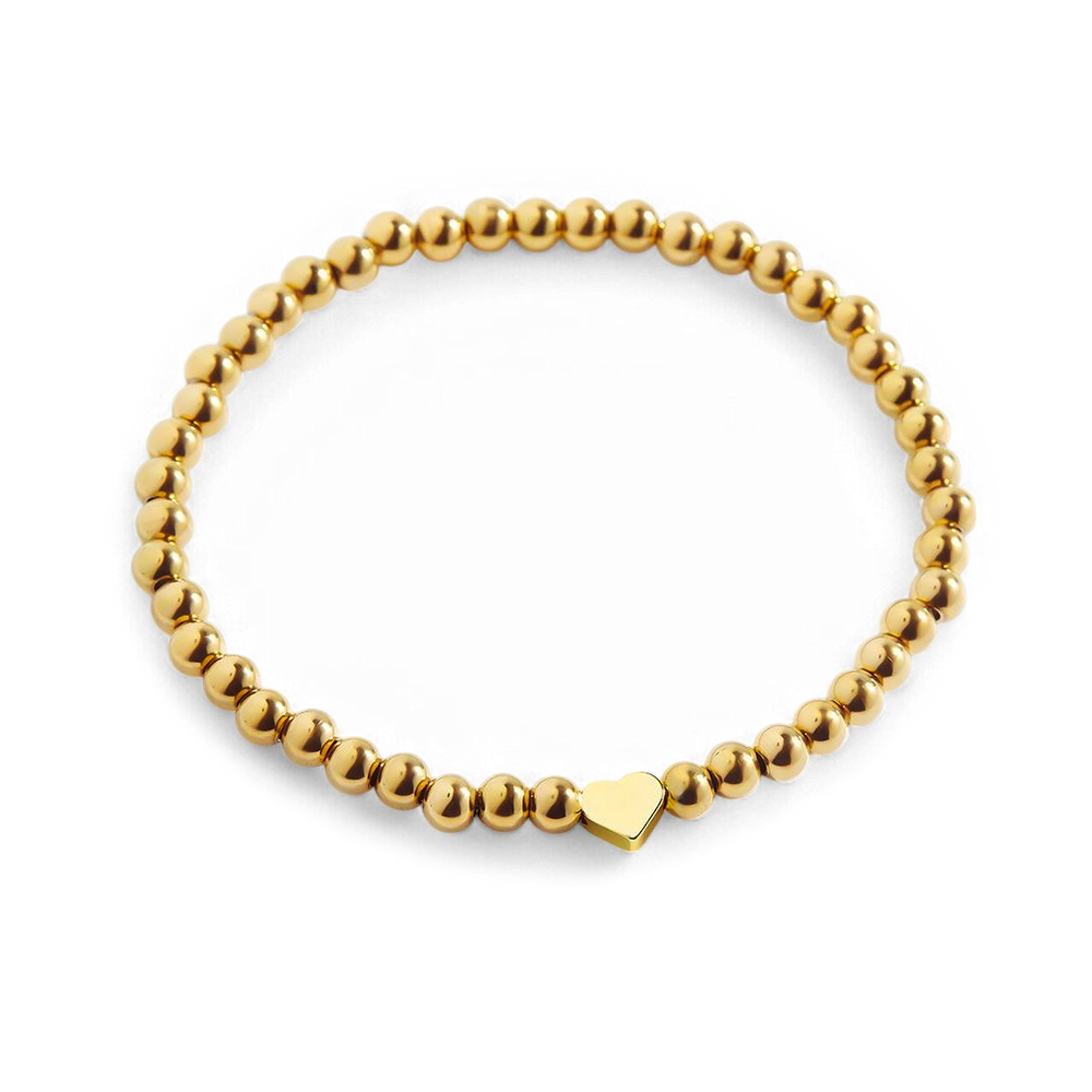Mint & Lily Bracelet Perles Cœur Superposable