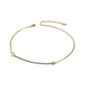 Collier initiale à accent diamant