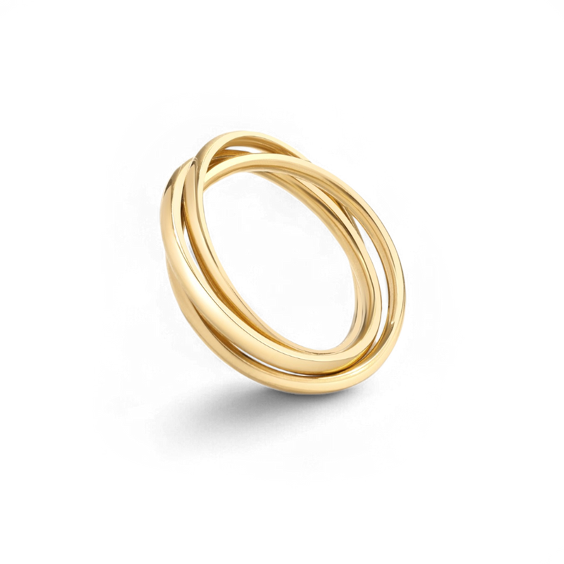 Bague antistress entrelacée délicate