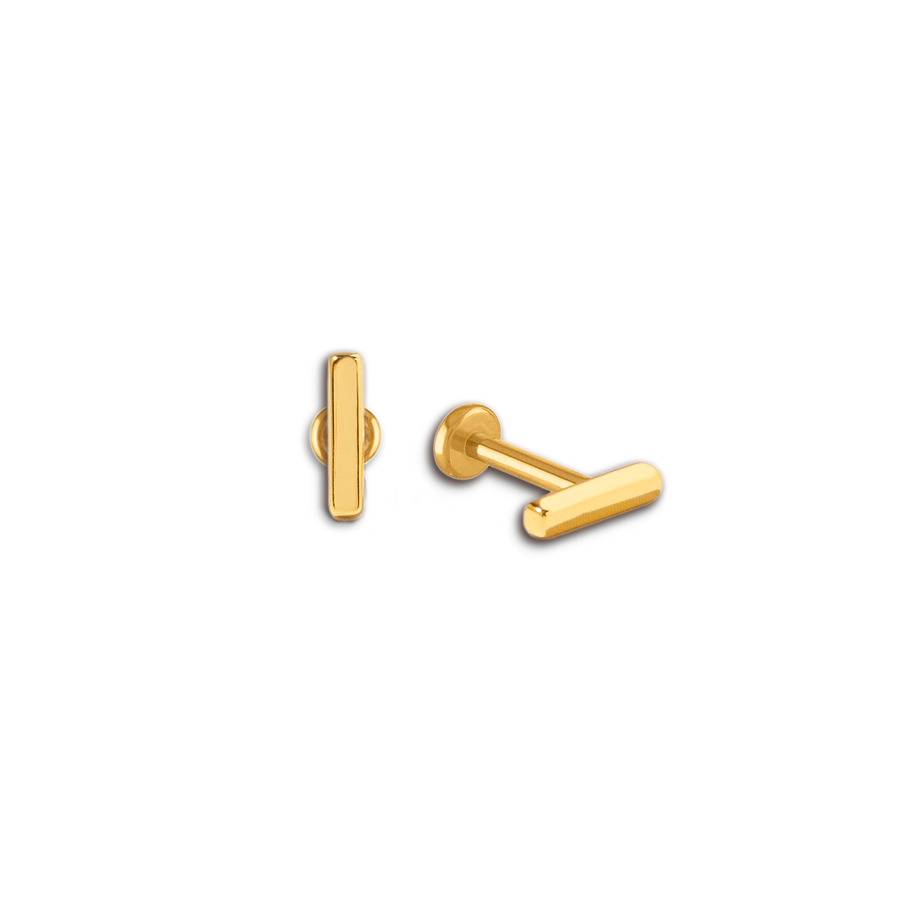 Little Bar Sleeper Flatback Earrings | 16g