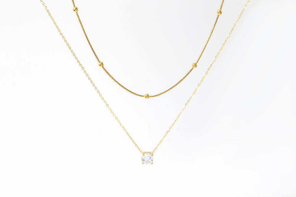 Layered Double Chain Necklace