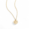 Collier disque Amour à initiale