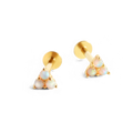 Boucles dormeuses trio d’opales | 18g