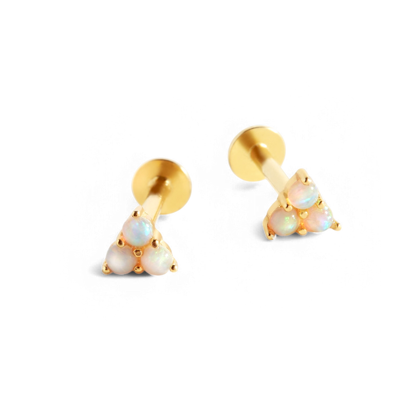 Boucles dormeuses trio d’opales | 18g