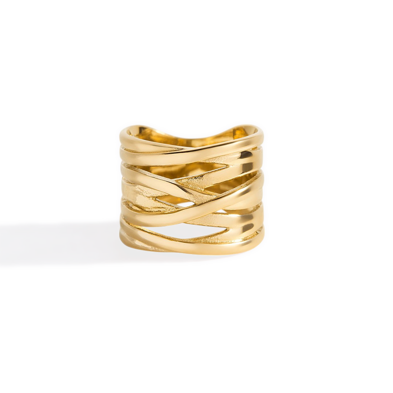 Bague fil enroulé audacieuse