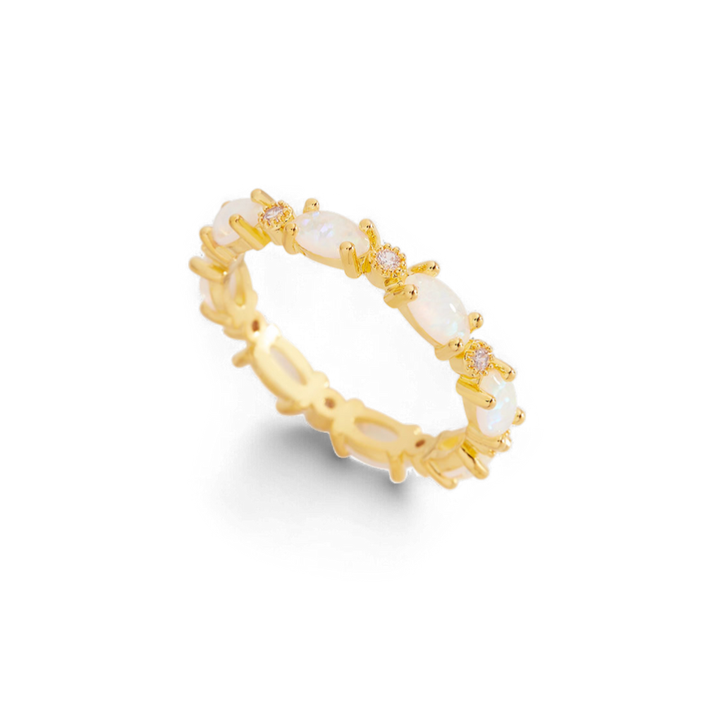 Eternity Fire Opal Ring
