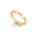 Bague éternité opale de feu
