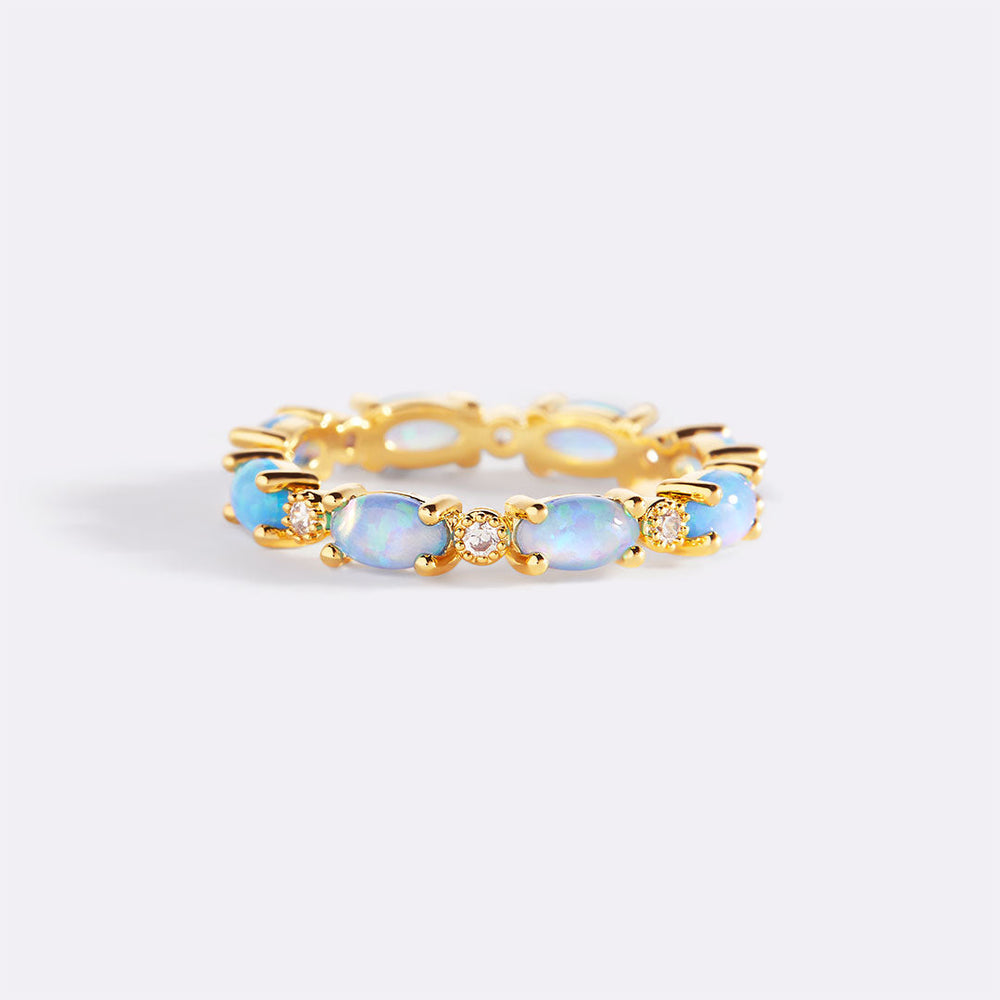 Eternity Fire Opal Ring