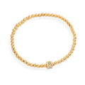 Bracelet perles dorées à initiale