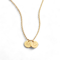 Collier initiale à disque délicat