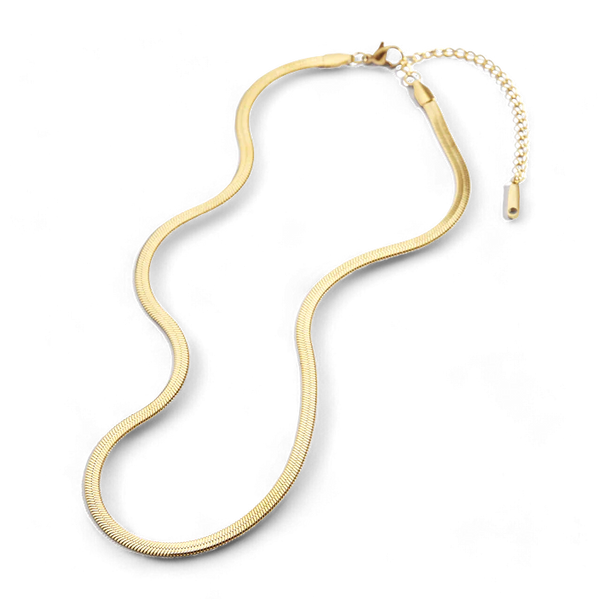 Collier maille chevron doré